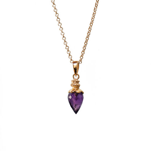 Faceted amethyst necklace by Mirabelle